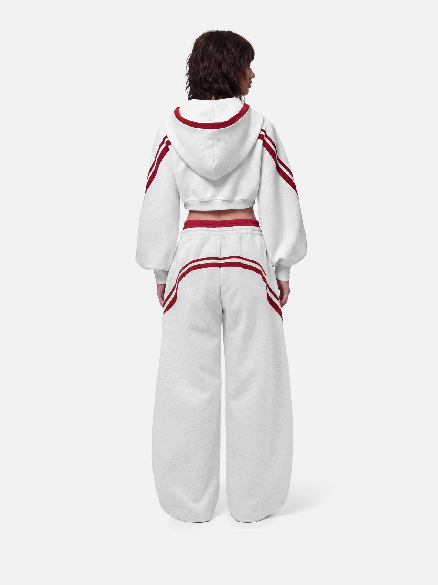 Aelfric Eden Cropped Contrast Stripe Zip Up Hoodie