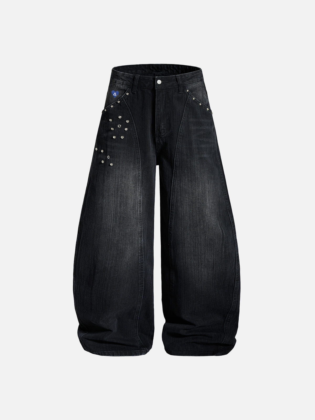 Aelfric Eden Rhinestone Baggy Barrel Jeans