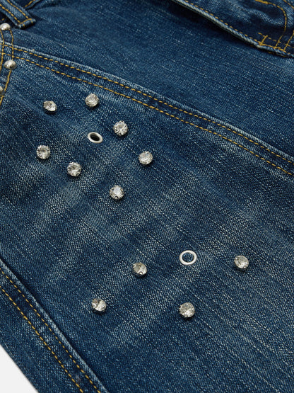 Aelfric Eden Rhinestone Baggy Barrel Jeans