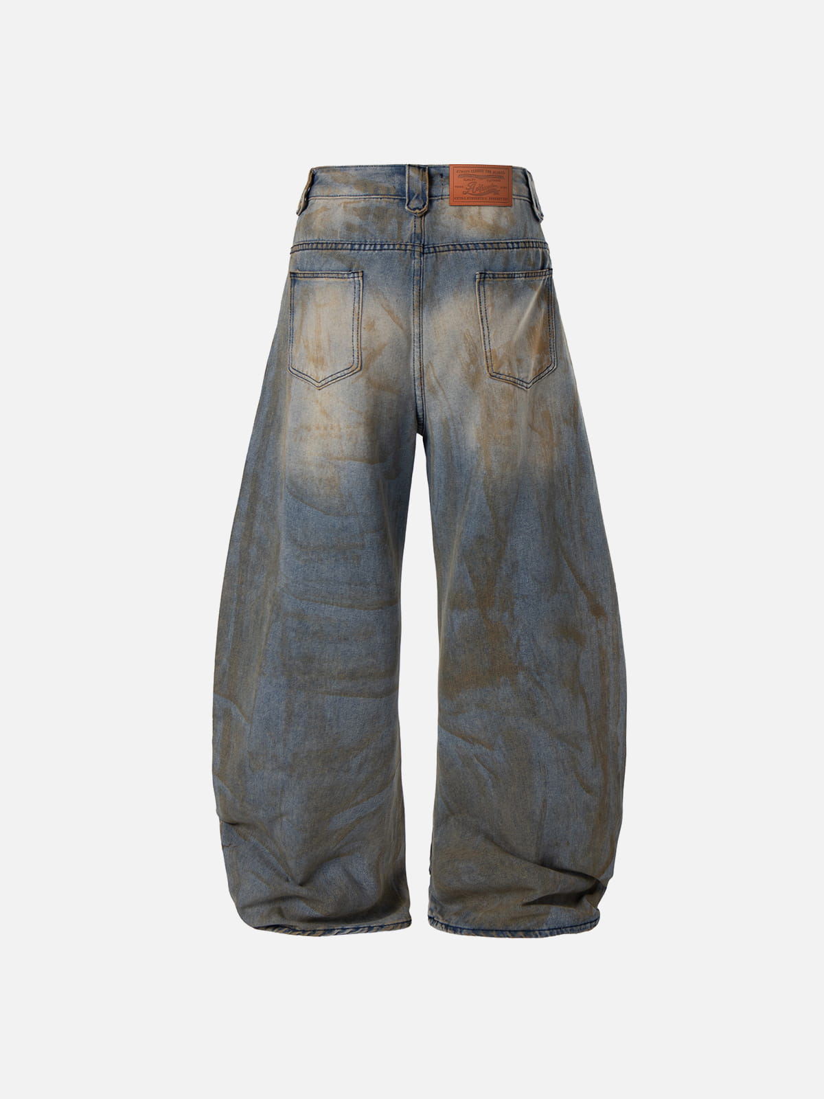 Aelfric Eden Distressed Washed Baggy Barrel Jeans