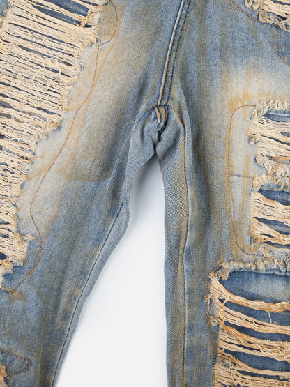 Aelfric Eden Distressed Washed Baggy Barrel Jeans