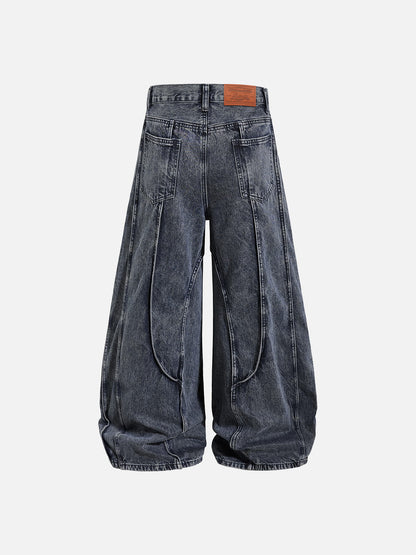 Aelfric Eden Pleated Baggy Barrel Jeans