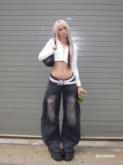 Aelfric Eden Dirty-Dyed Super Baggy Barrel Jeans